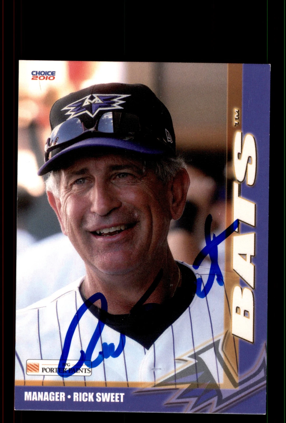 Signed Baseball Card Auto Rick Sweet 2010 Choice Louisville Bats