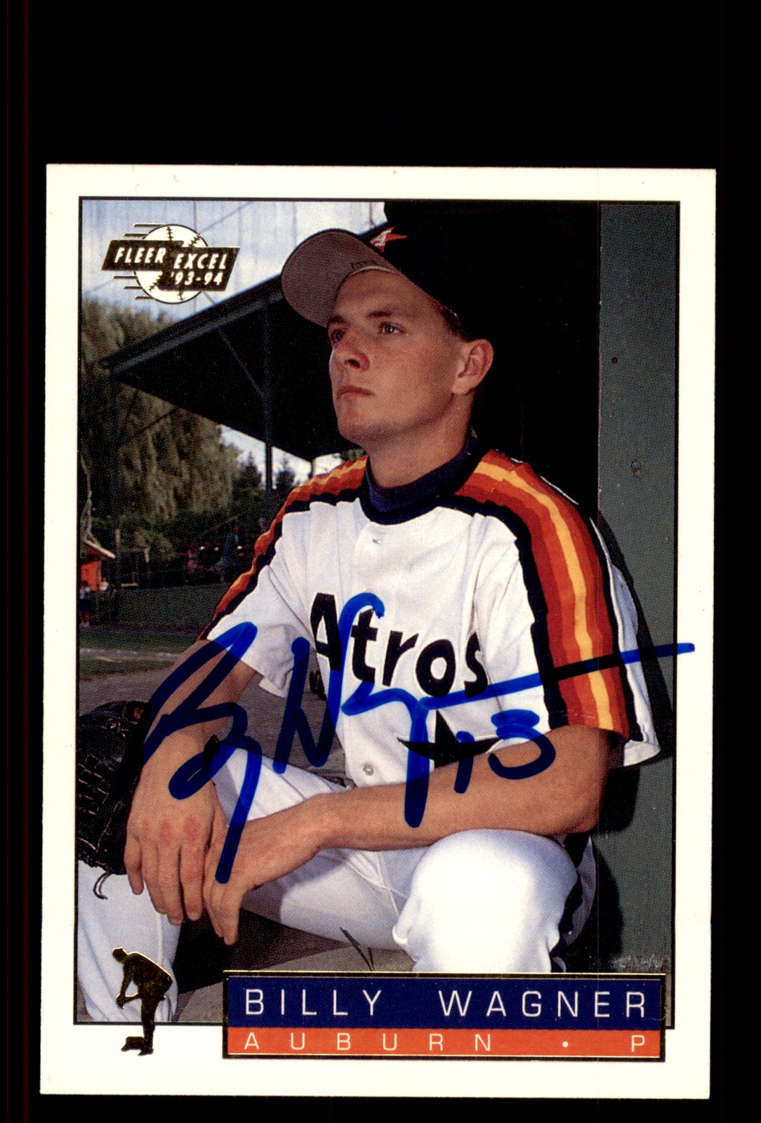 Signed Baseball Card Auto Billy Wagner 1993-94 Fleer Excel #209 Auburn Astros