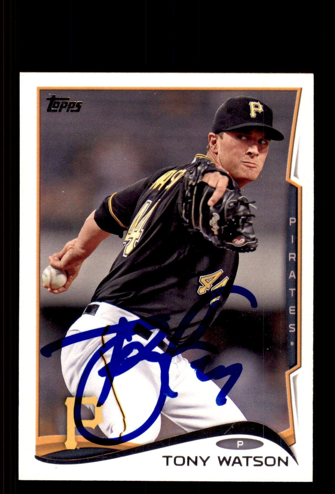 Signed Baseball Card Auto Tony Watson 2014 Topps #US-130 Pittsburgh Pirates