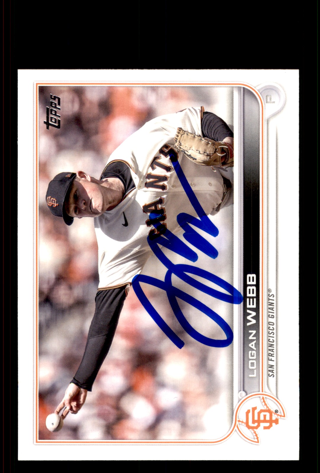 Signed Baseball Card Auto Logan Webb 2022 Topps Update #US9 San Francisco Giants