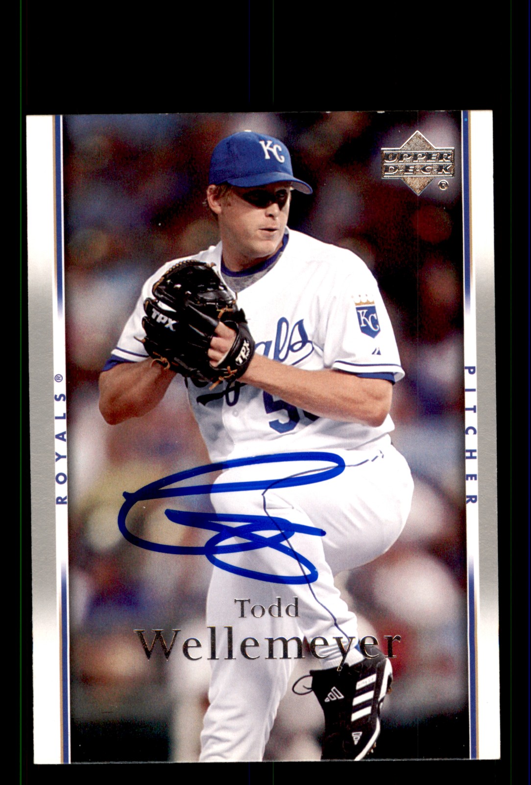 Signed Baseball Card Auto Todd Wellemeyer 2007 Upper Deck #131 KC Royals