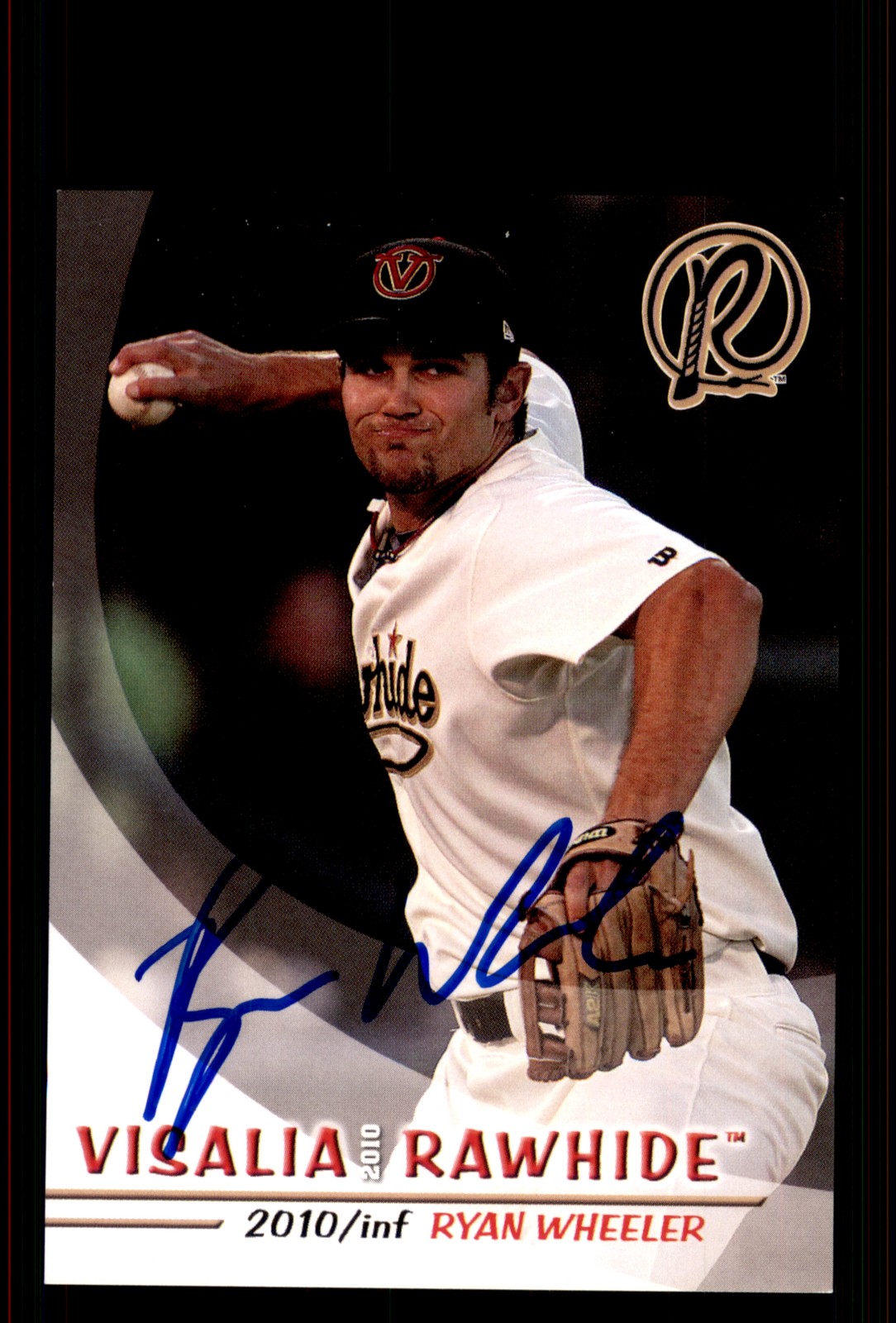 Signed Baseball Card Auto Ryan Wheeler 2010 Grandstand Visalia Rawhide