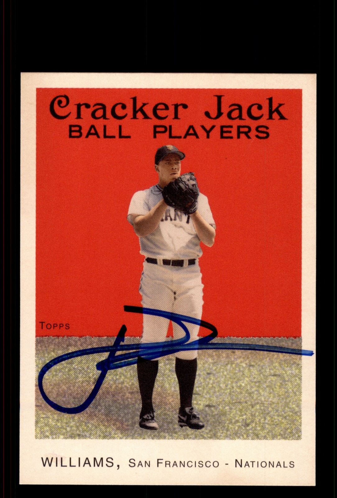 Signed Baseball Card Auto Jerome Williams 2004 Topps Cracker Jack #37 Giants