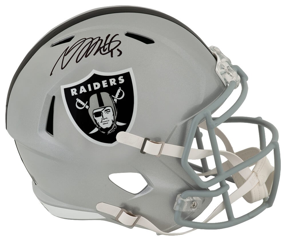 Davante Adams Signed Raiders Riddell Full Size Speed Replica Helmet -BECKETT COA