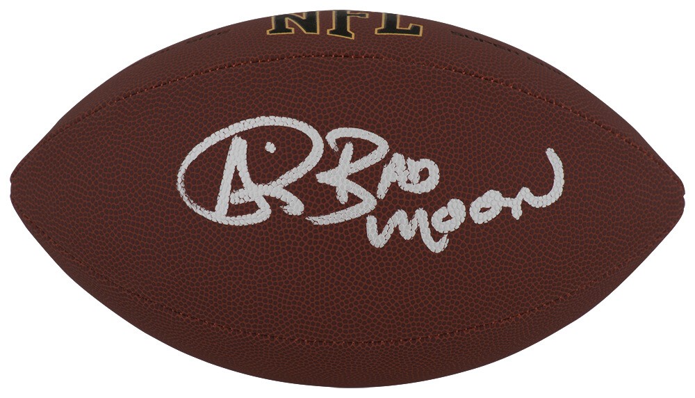 Andre Rison Signed Wilson Super Grip F/S NFL Football w/Bad Moon -(SCHWARTZ COA)