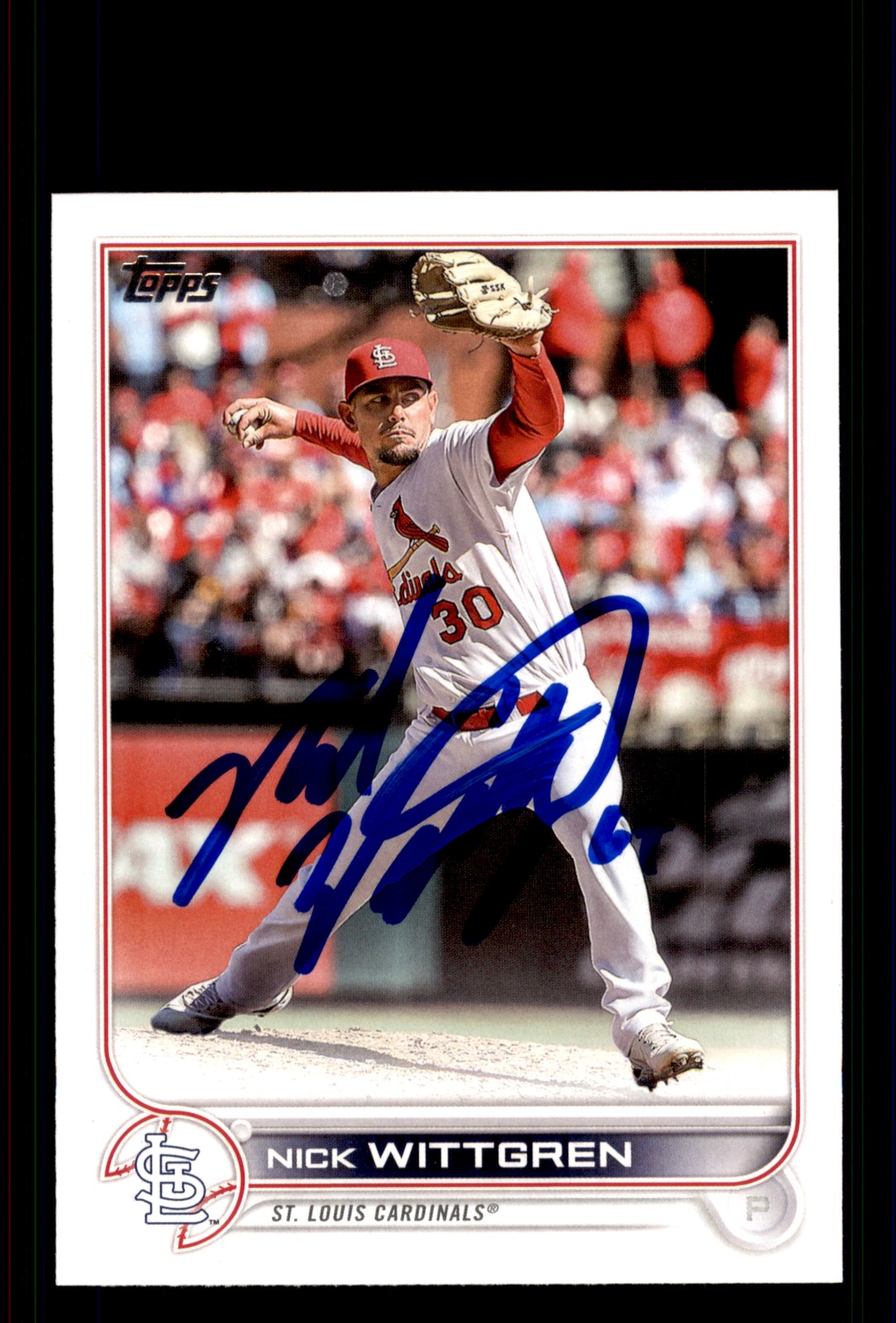 Signed Baseball Card Auto Nick Wittgren 2022 Topps Update #US202 Cardinals