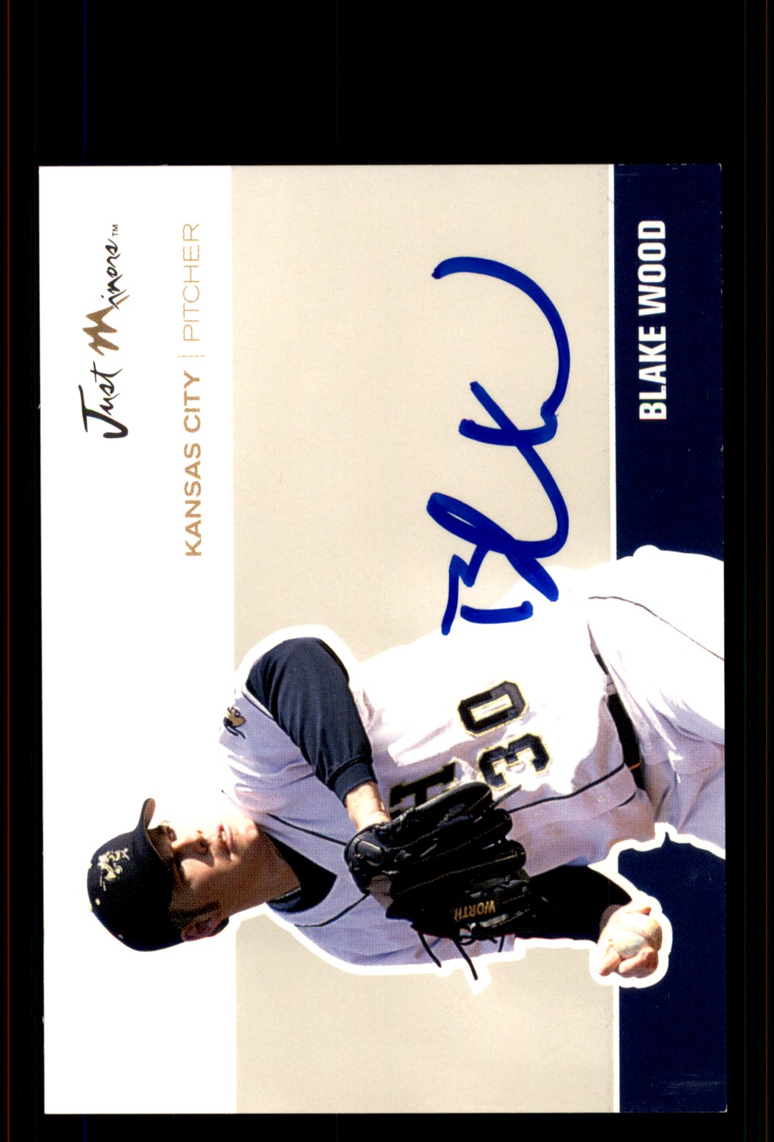 Signed Baseball Card Auto Blake Wood 2007 Just Autographs #JA-49 Royals