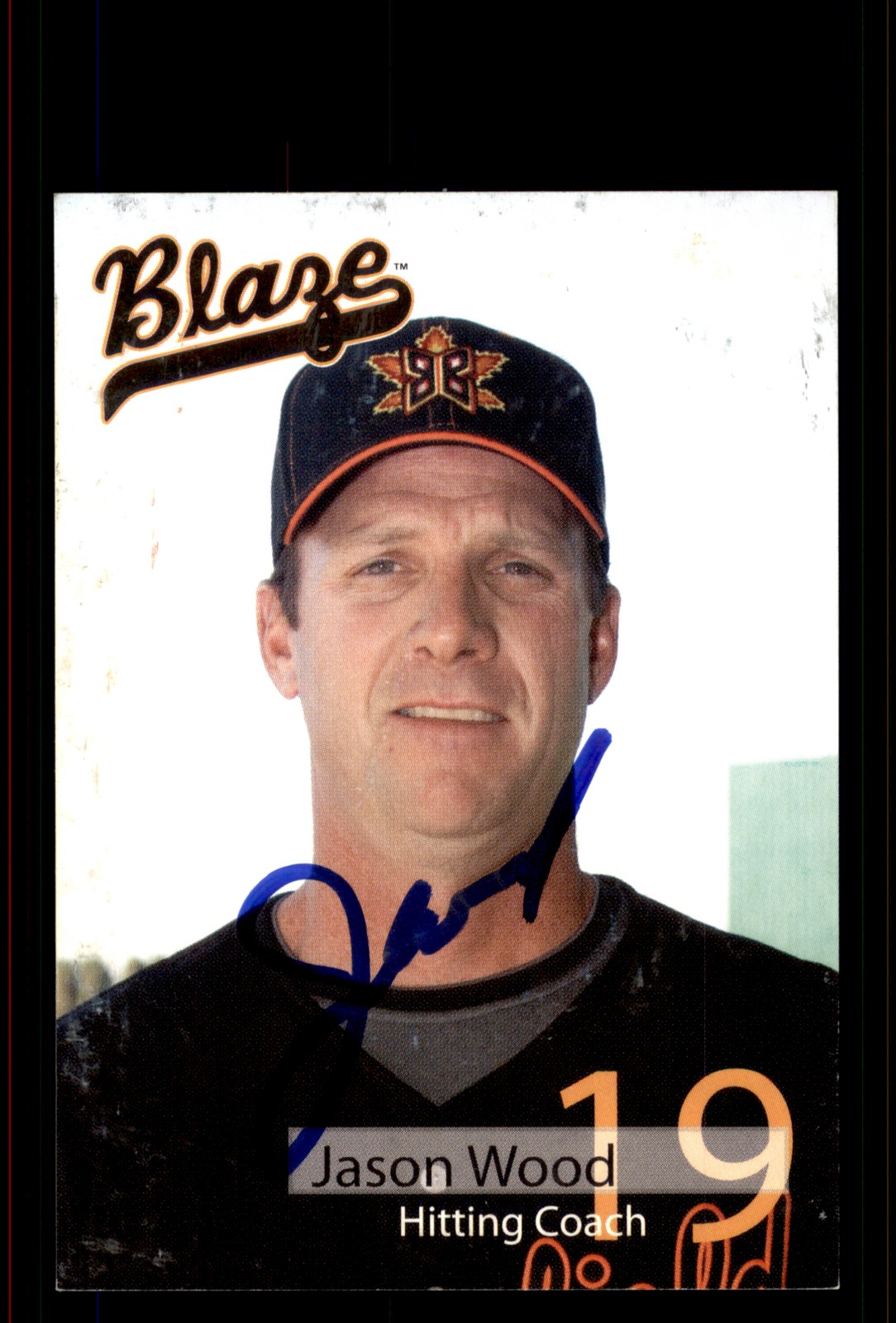 Signed Baseball Card Auto Jason Wood 2010 Bakersfield Blaze