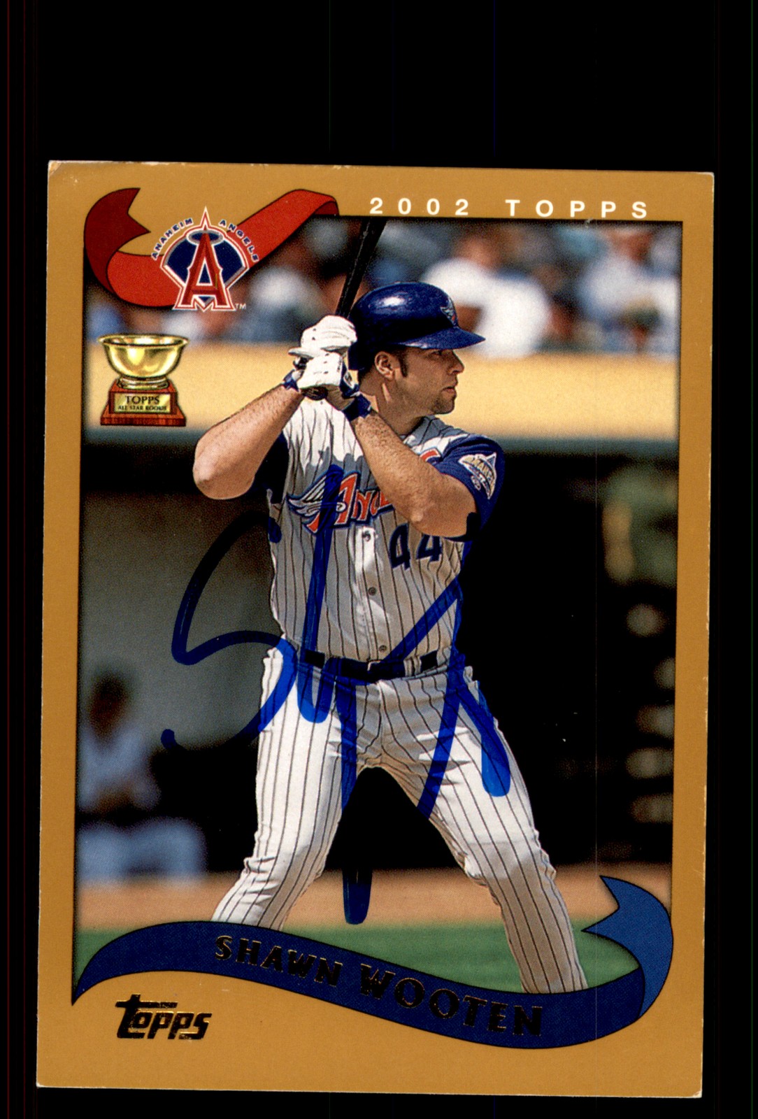 Signed Baseball Card Auto Shawn Wooten 2002 Topps #563 Anaheim Angels
