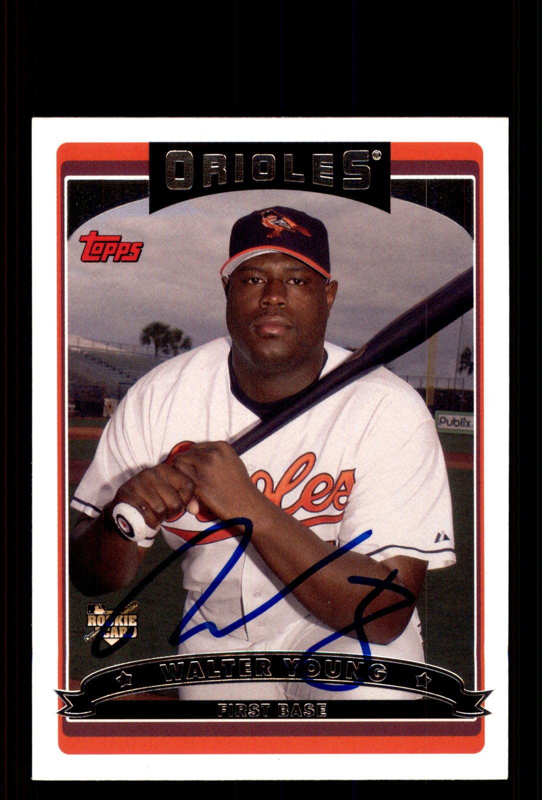Signed Baseball Card Auto Walter Young 2006 Topps #307 Baltimore Orioles