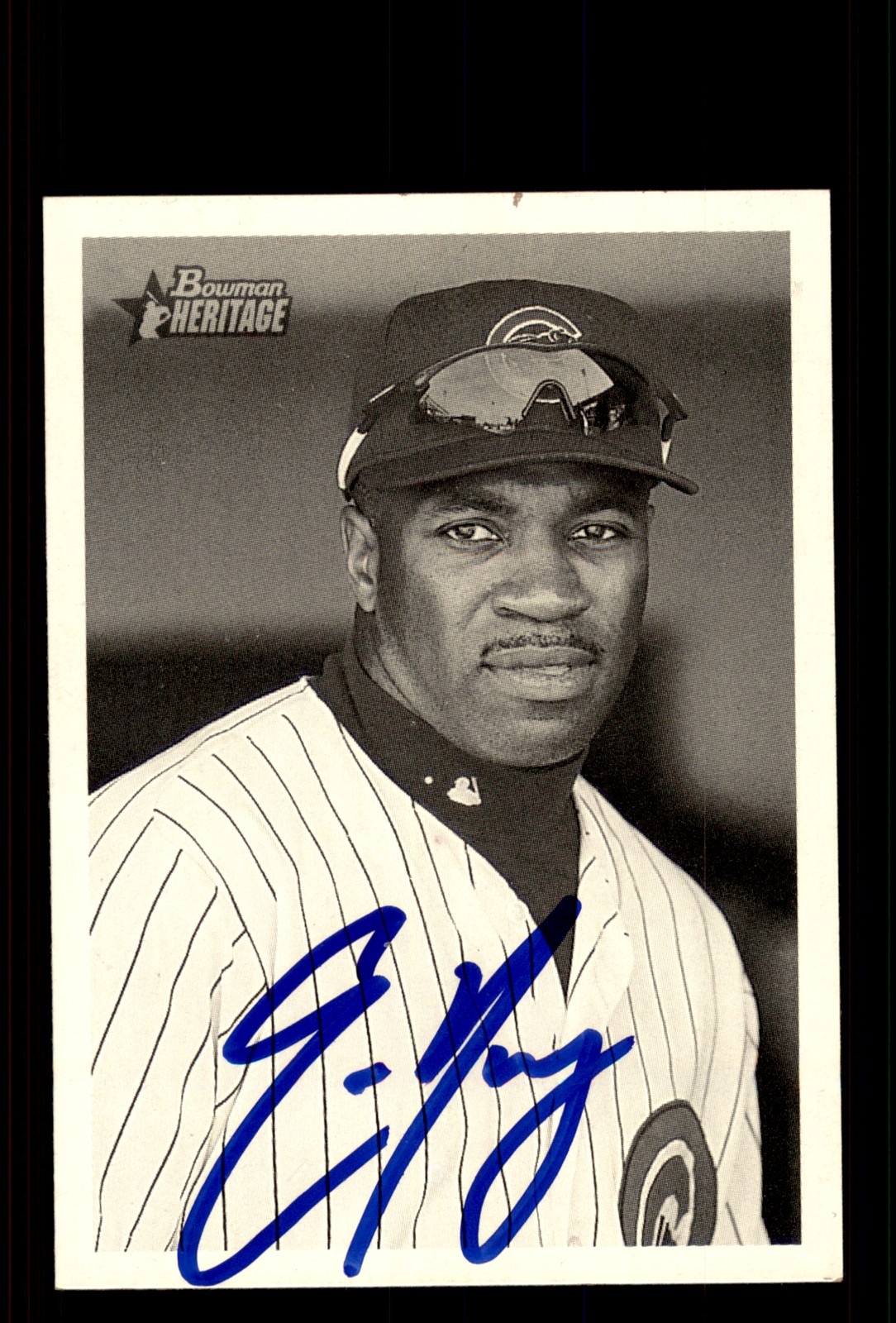 Signed Baseball Card Auto Eric Young 2001 Bowman Heritage #298 Chicago Cubs