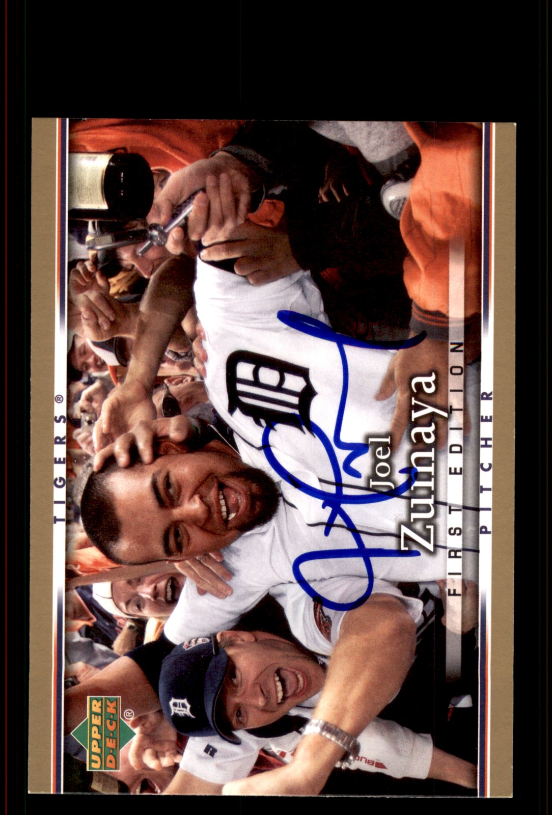 Signed Baseball Card Auto Joel Zumaya 2007 Upper Deck First Edition #91