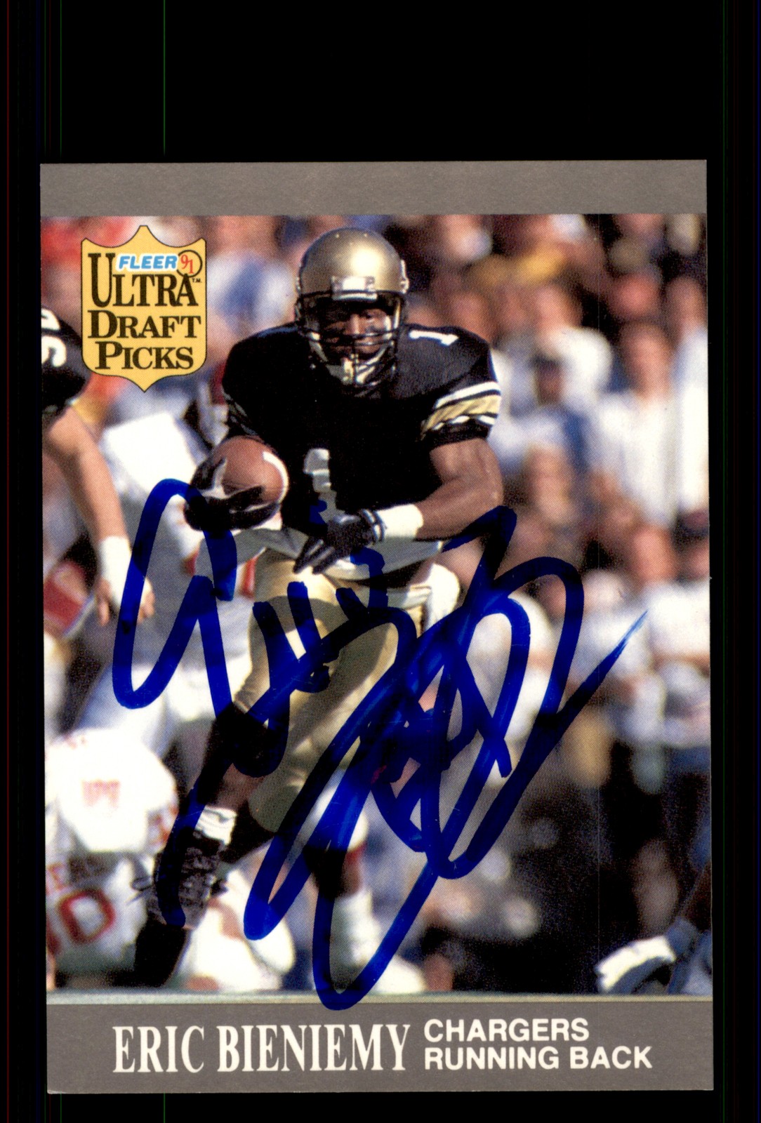 Signed Football Card Auto Eric Bieniemy 1991 Ultra #280 San Diego Chargers