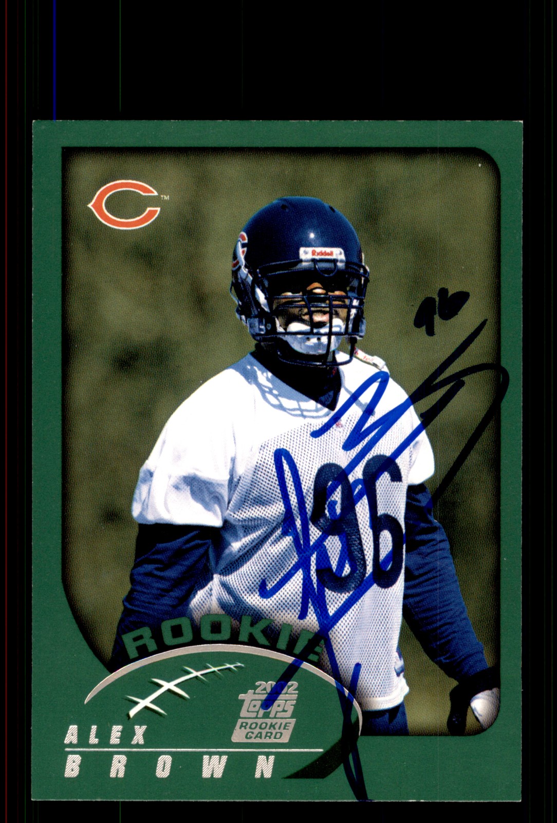 Signed Football Card Auto Alex Brown 2002 Topps #323 Chicago Bears