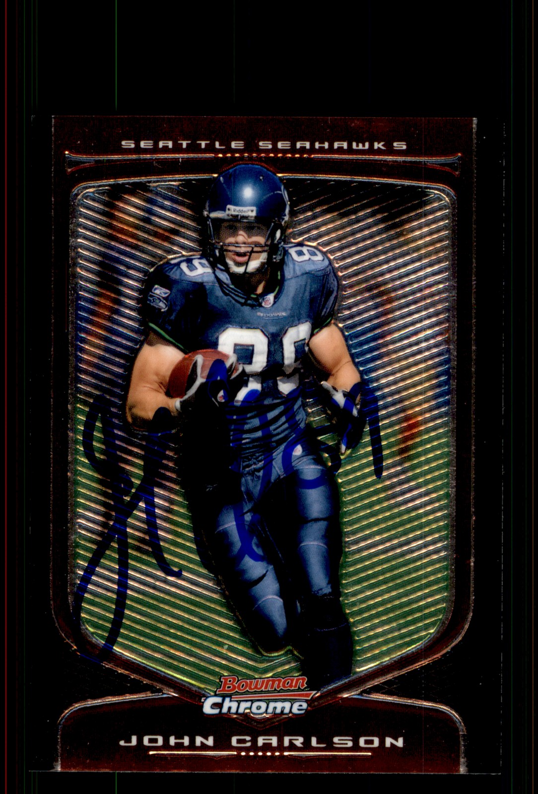Signed Football Card Auto John Carlson 2009 Bowman Chrome #49 Seattle Seahawks