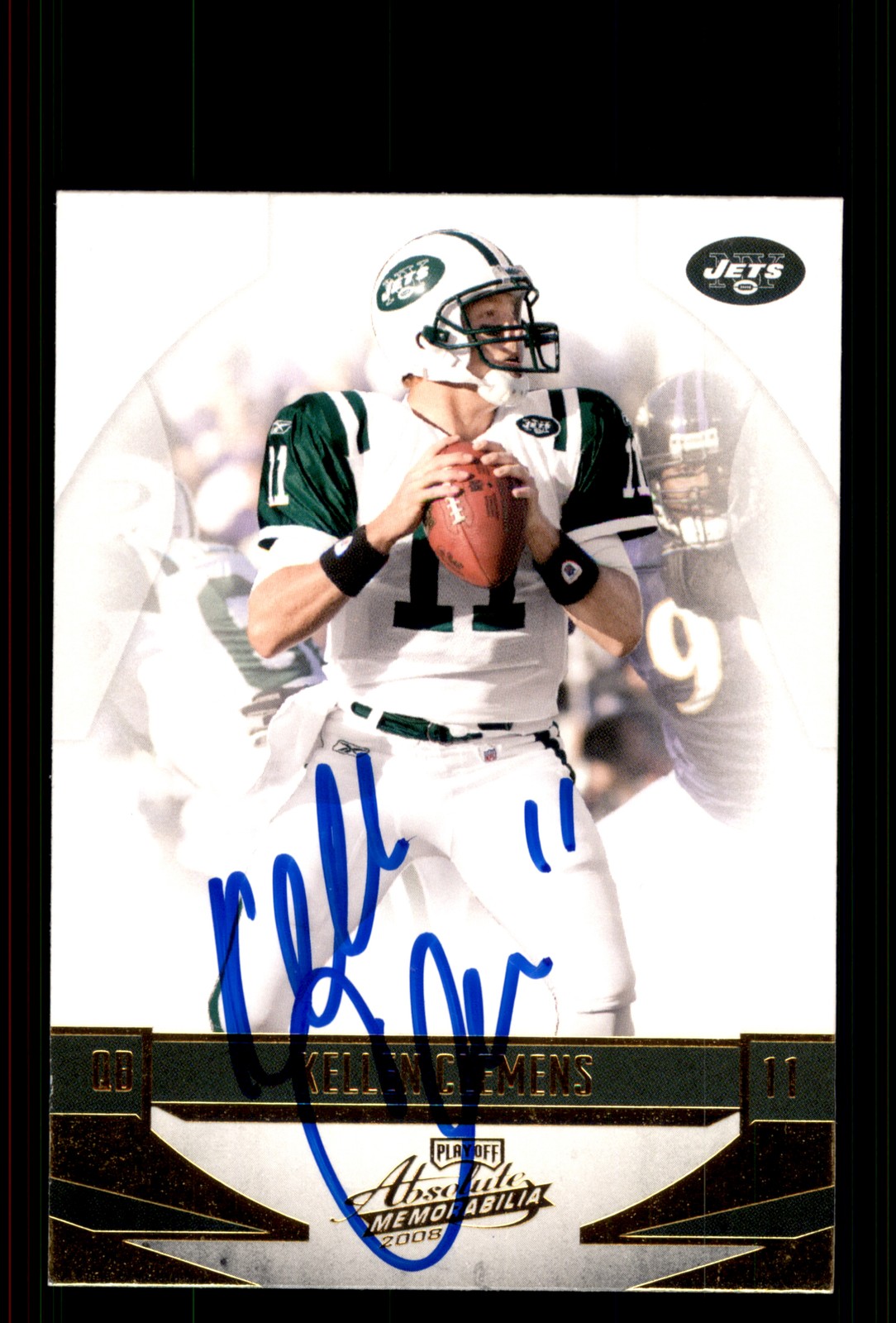 Signed Football Card Auto Kellen Clemens 2008 Playoff Absolute Memorabilia #101