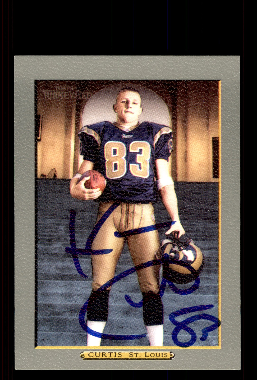 Signed Football Card Auto Kevin Curtis 2005 Topps Turkey Red #34 St. Louis Rams