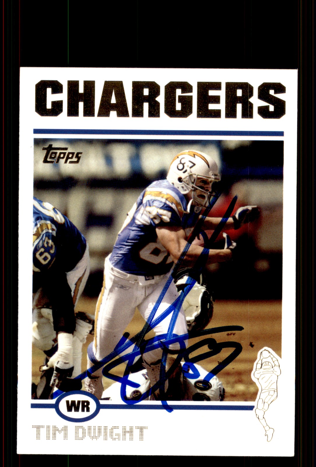 Signed Football Card Auto Tim Dwight 2004 Topps #143 San Diego Chargers
