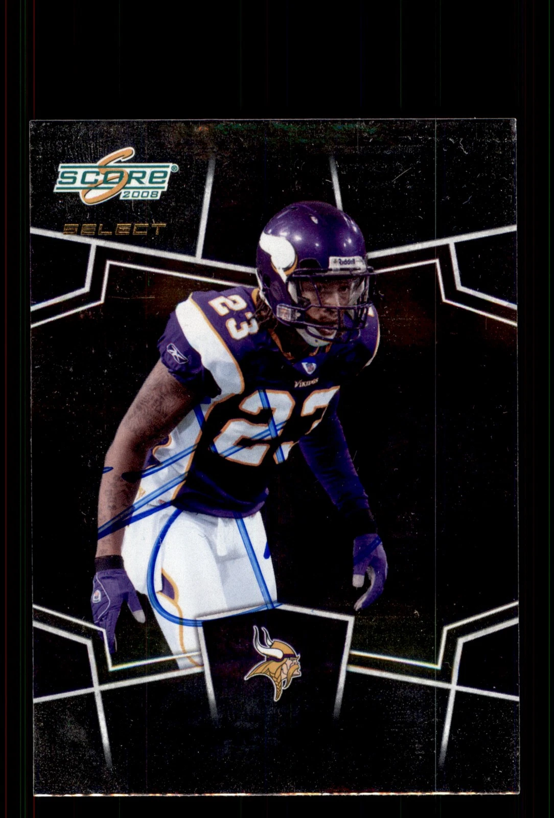 Signed Football Card Auto Cedric Griffin 2008 Score #180 Vikings Glossy