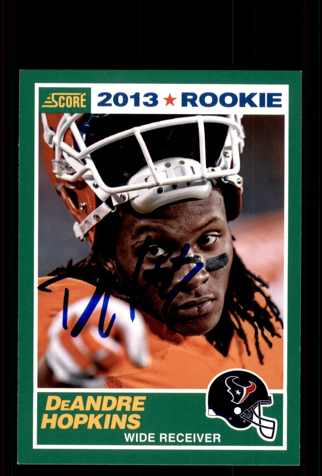 Signed Football Card Auto DeAndre Hopkins 2013 Score #356 Houston Texans