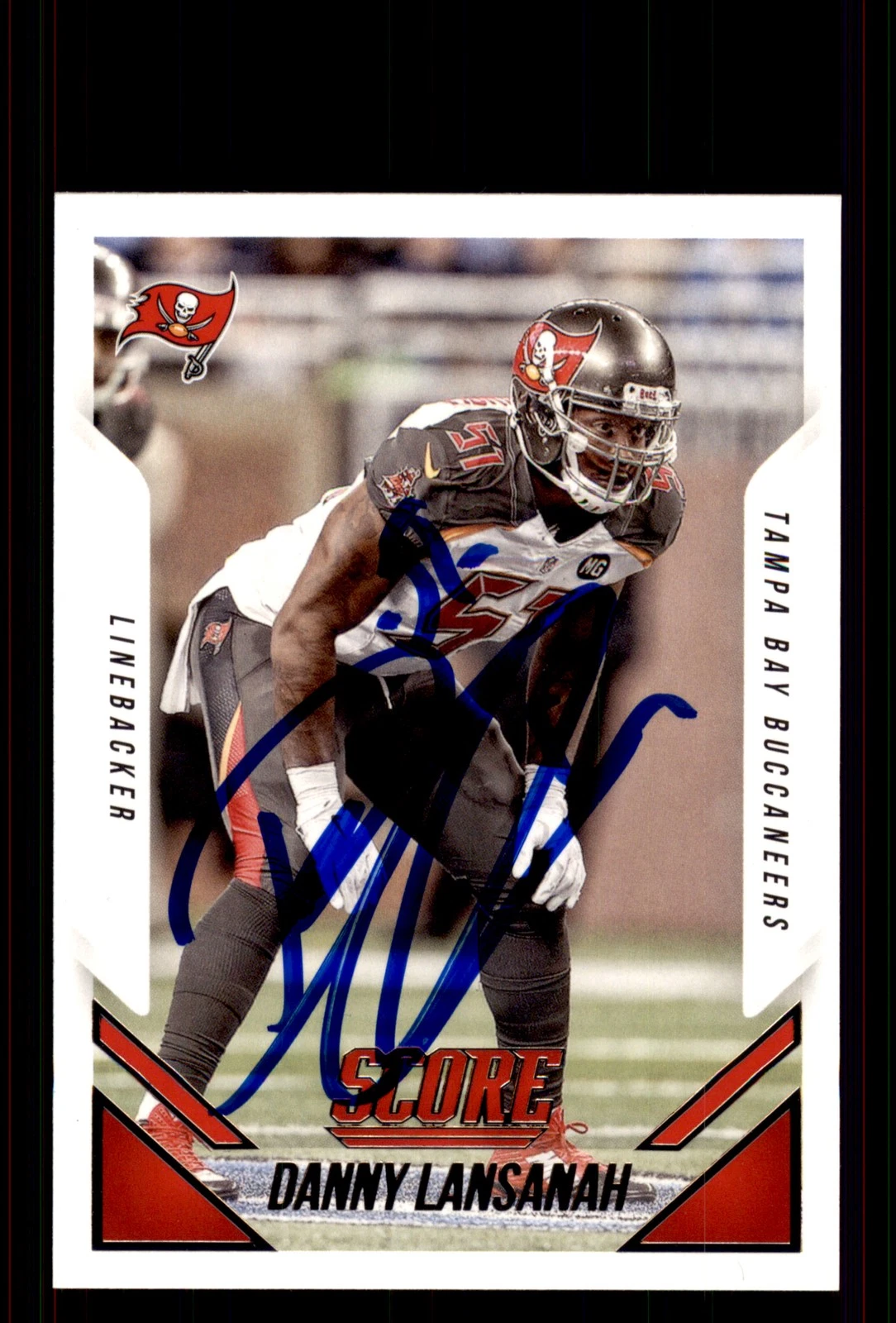 Signed Football Card Auto Danny Lansanah 2015 Score #1 Tampa Bay Buccaneers