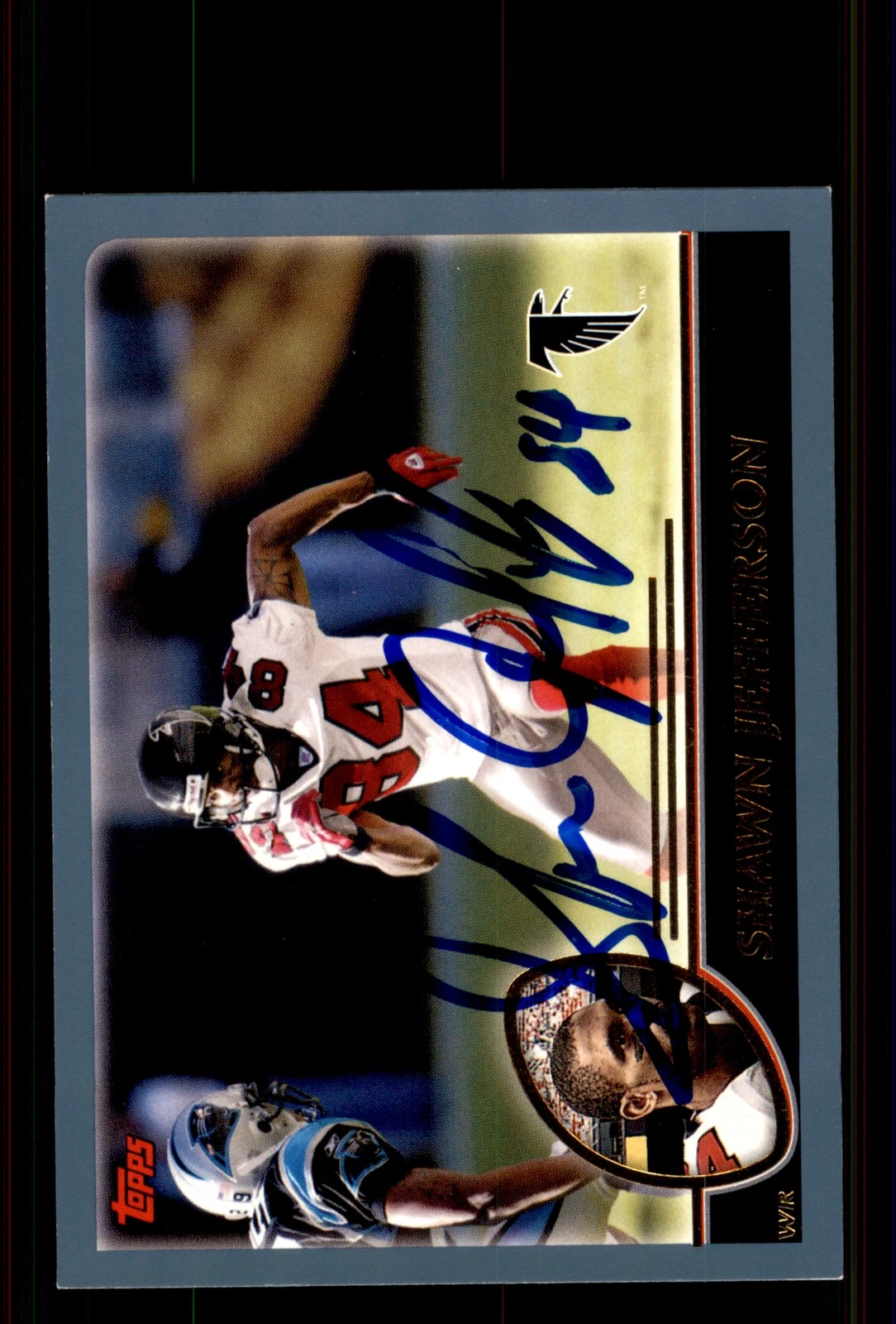 Signed Football Card Auto Shawn Jefferson 2003 Topps #198 Atlanta Falcons