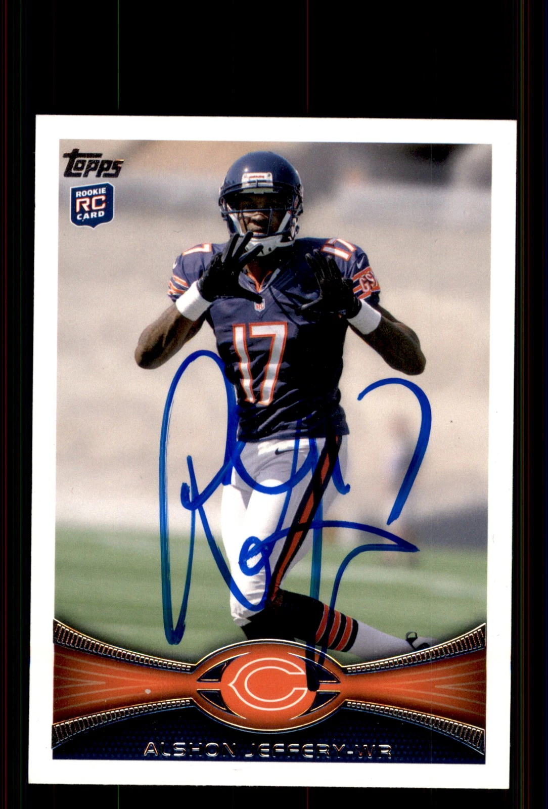 Signed Football Card Auto Alshon Jeffery 2012 Topps #18 Chicago Bears