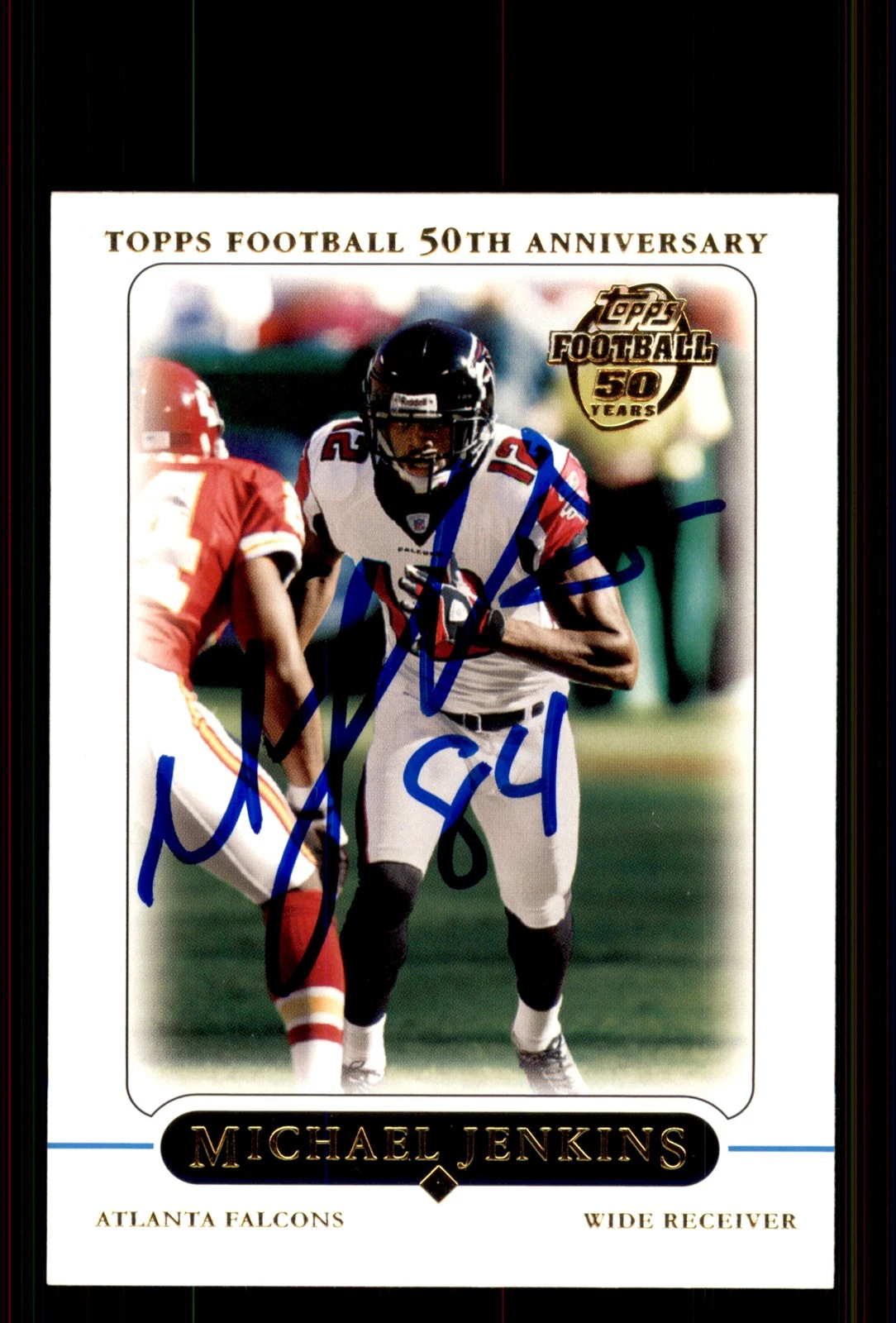 Signed Football Card Auto Michael Jenkins 2005 Topps #86 Atlanta Falcons