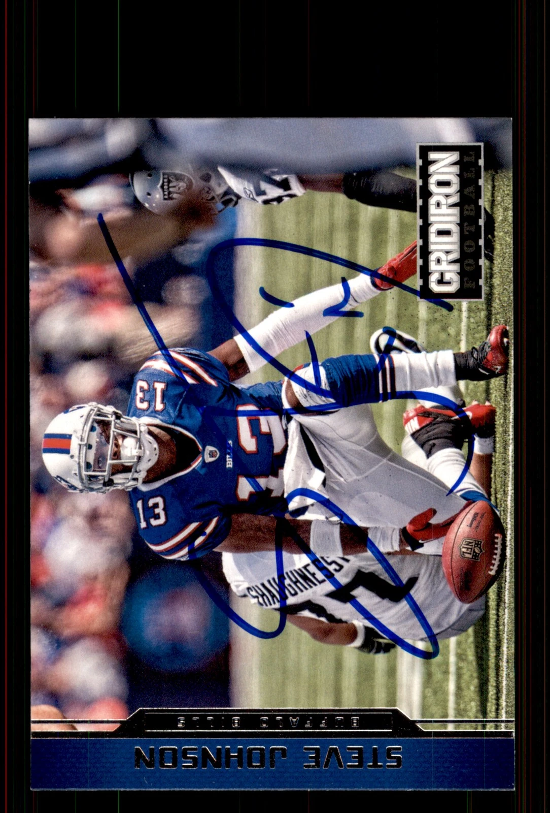 Signed Football Card Auto Steve Johnson 2012 Panini Gridiron #25 Buffalo Bills