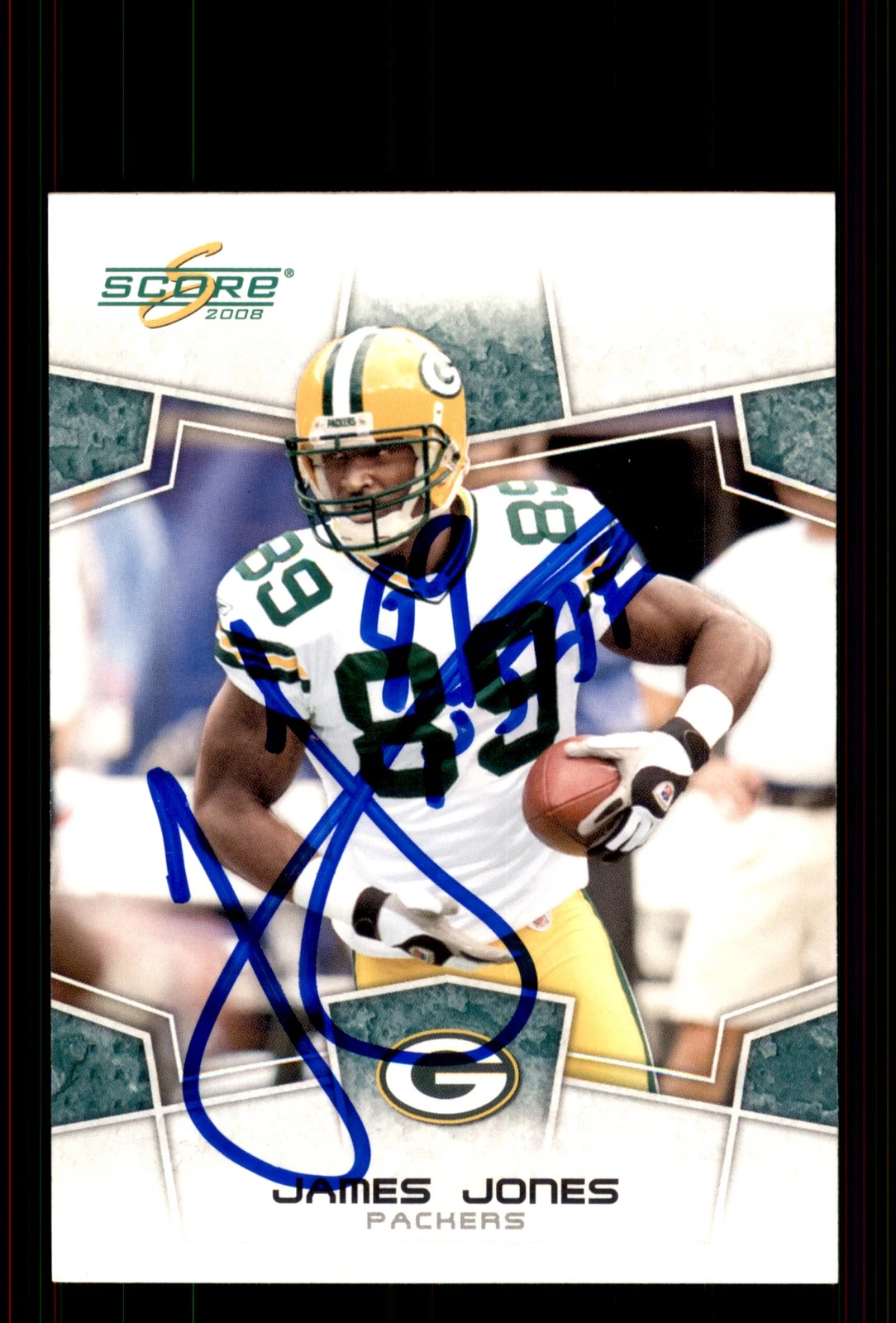 Signed Football Card Auto James Jones 2008 Score #111 Green Bay Packers