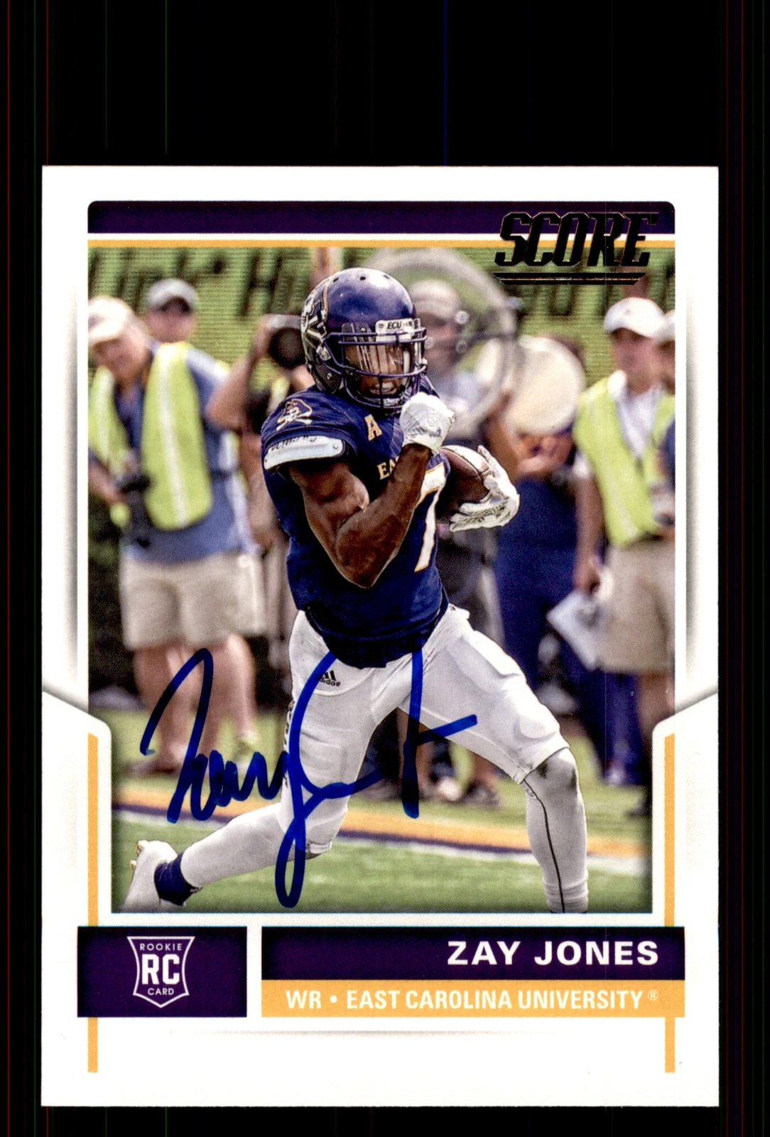 Signed Football Card Auto Zay Jones 2017 Score #340 East Carolina Pirates