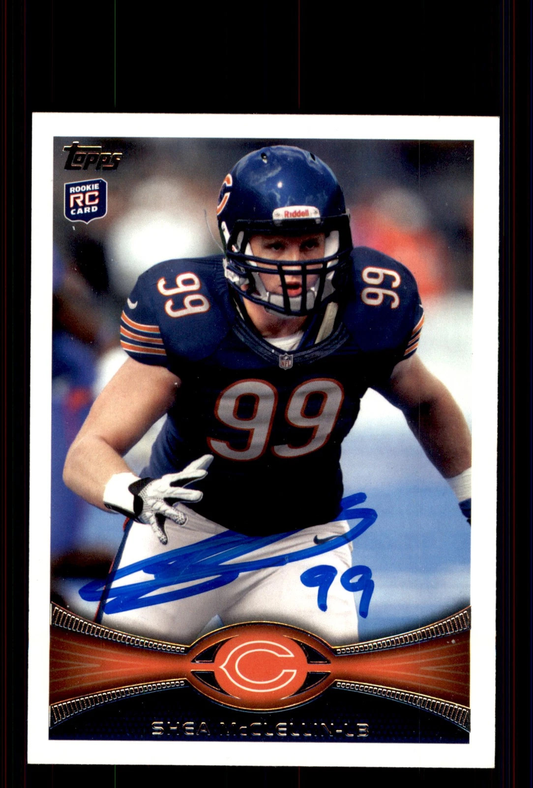 Signed Football Card Auto Shea McClellin 2012 Topps #287 Chicago Bears