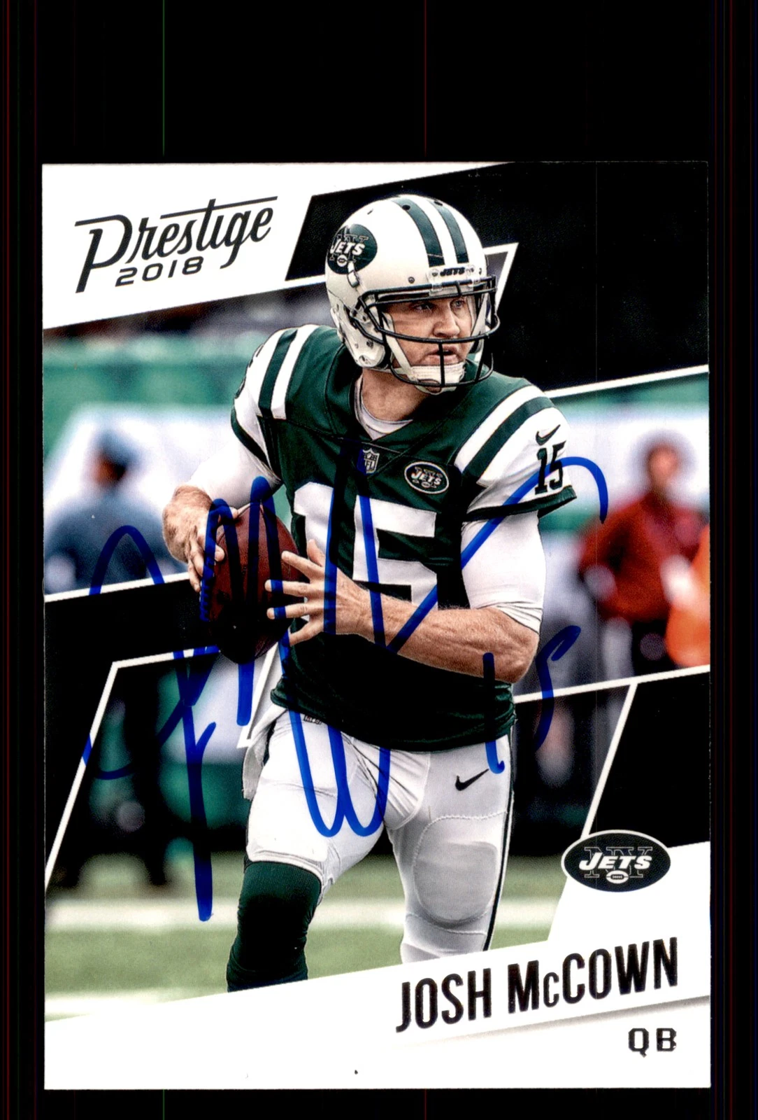 Signed Football Card Auto Josh McCown 2018 Panini Prestige #61 New York Jets