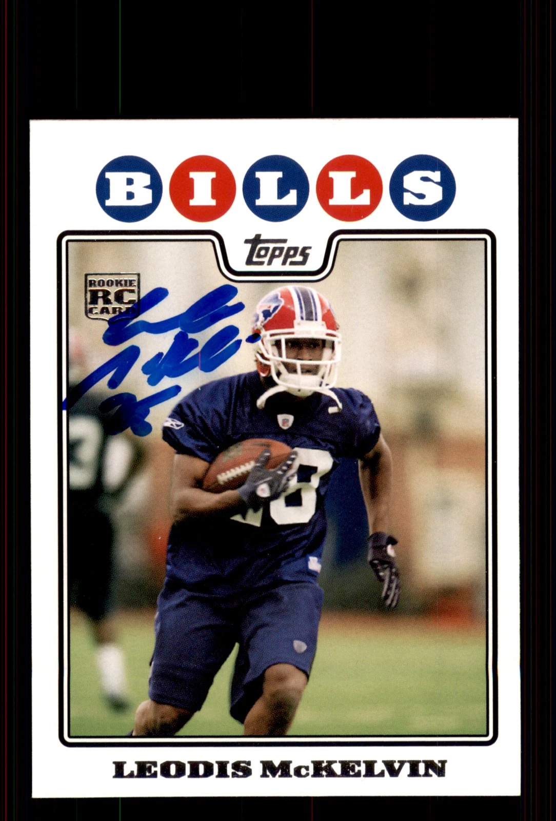 Signed Football Card Auto Leodis McKelvin 2008 Topps #427 Buffalo Bills