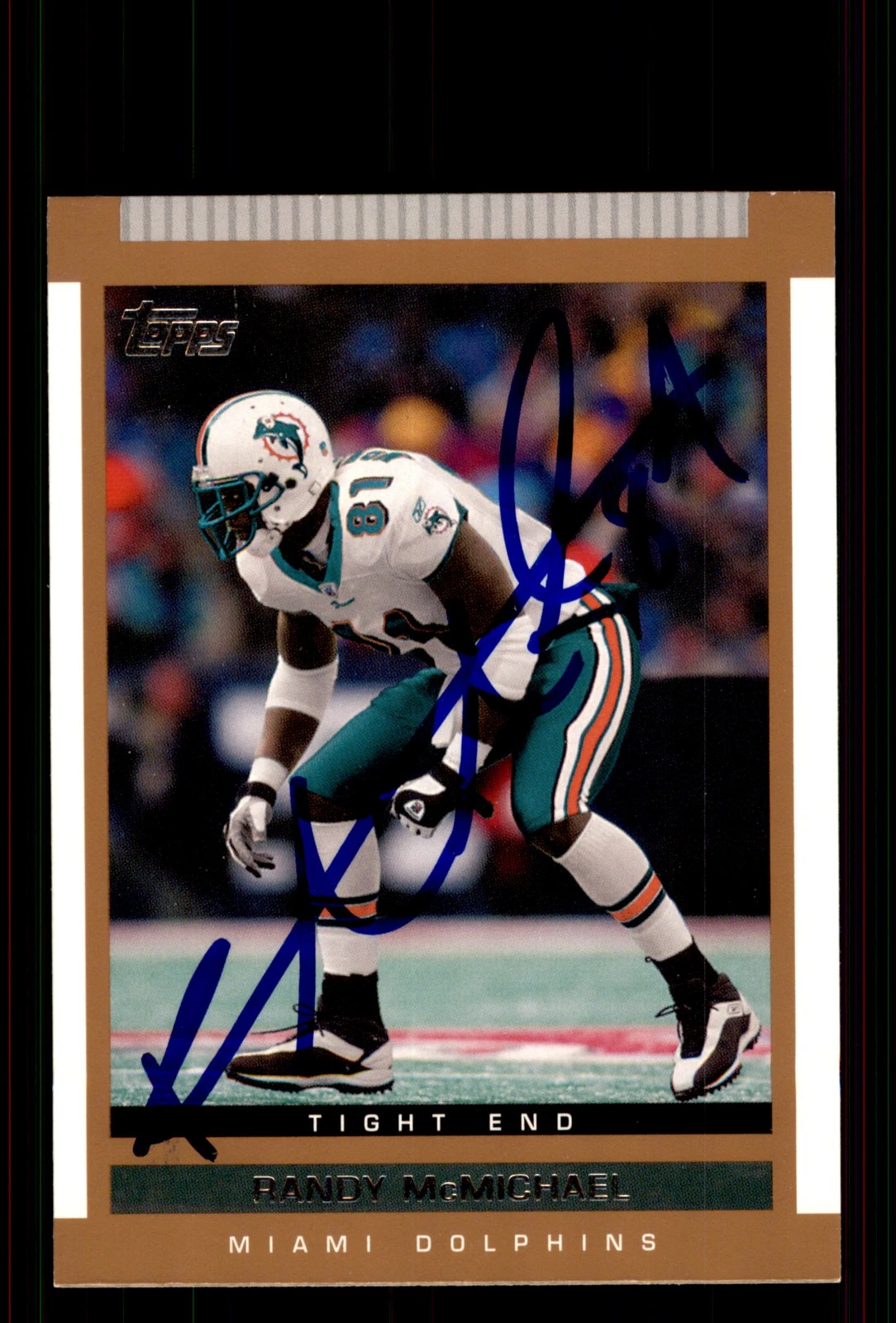 Signed Football Card Auto Randy McMichael 2003 Topps Draft #107 Miami Dolphins