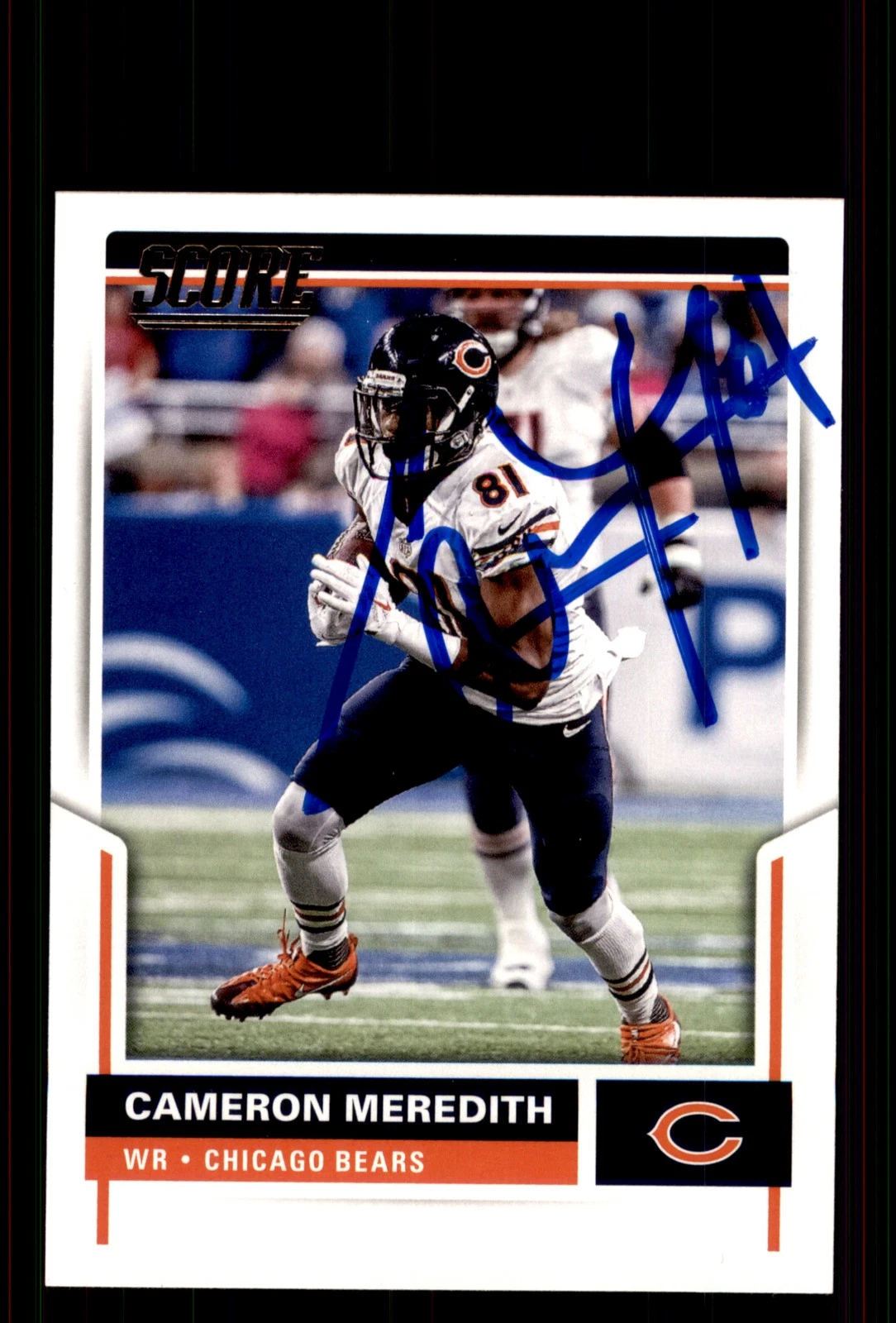 Signed Football Card Auto Cameron Meredith 2017 Score #147 Chicago Bears