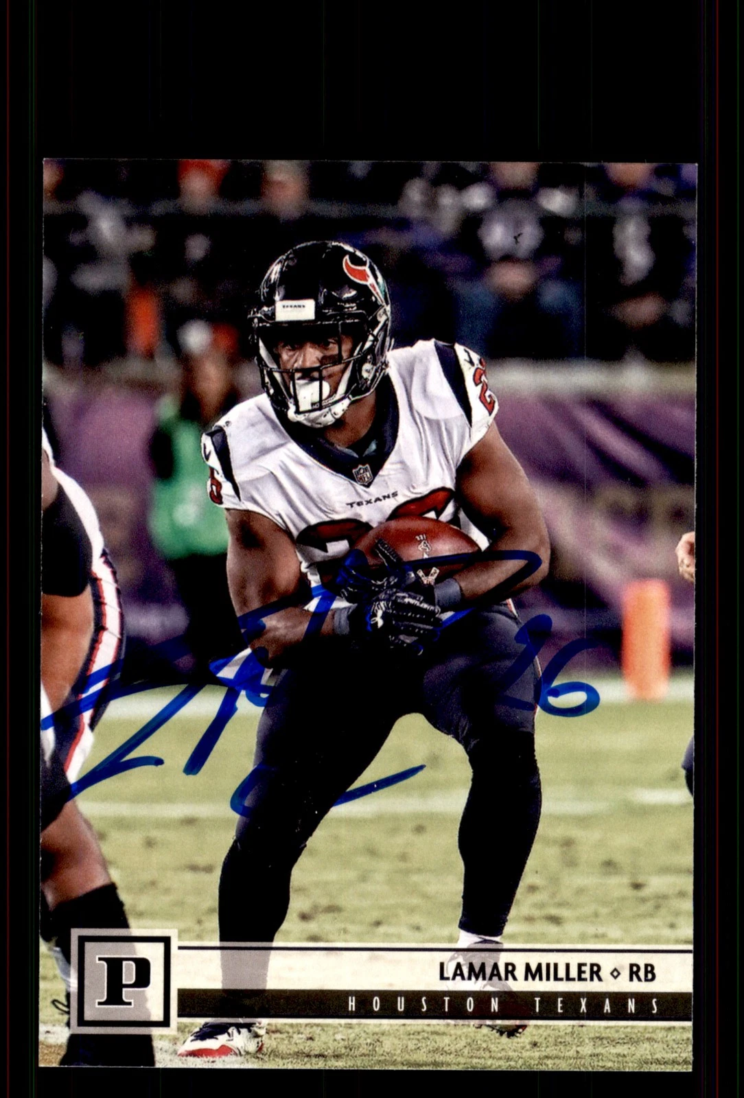 Signed Football Card Auto Lamar Miller 2018 Panini #117 Houston Texans