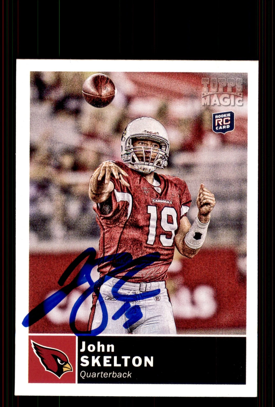 Signed Football Card Auto John Skelton 2010 Topps Magic #246 Arizona Cardinals