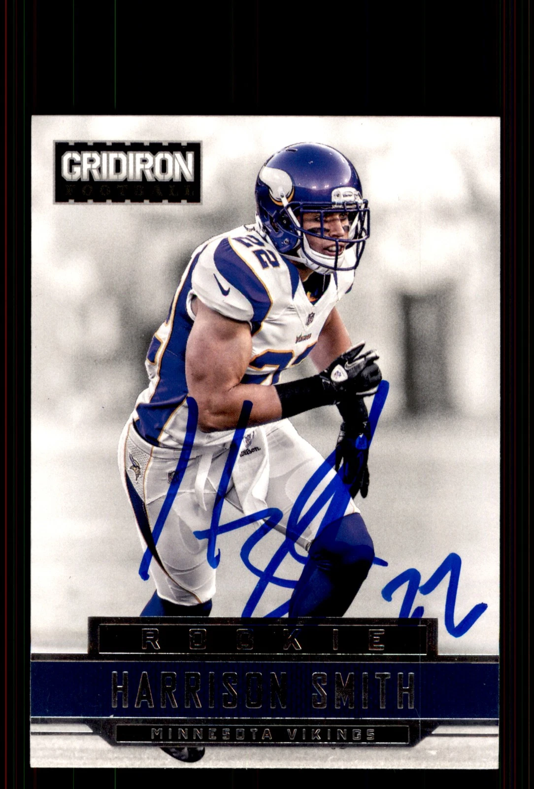 Signed Football Card Auto Harrison Smith 2012 Panini Gridiron #241 Vikings
