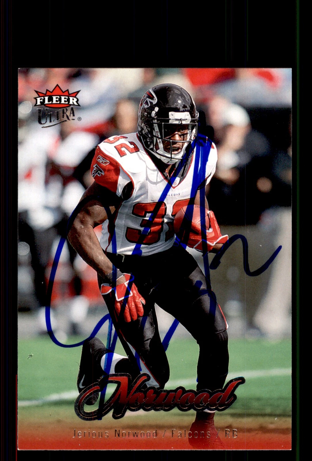 Signed Football Card Auto Jerious Norwood 2007 Ultra #6 Atlanta Falcons