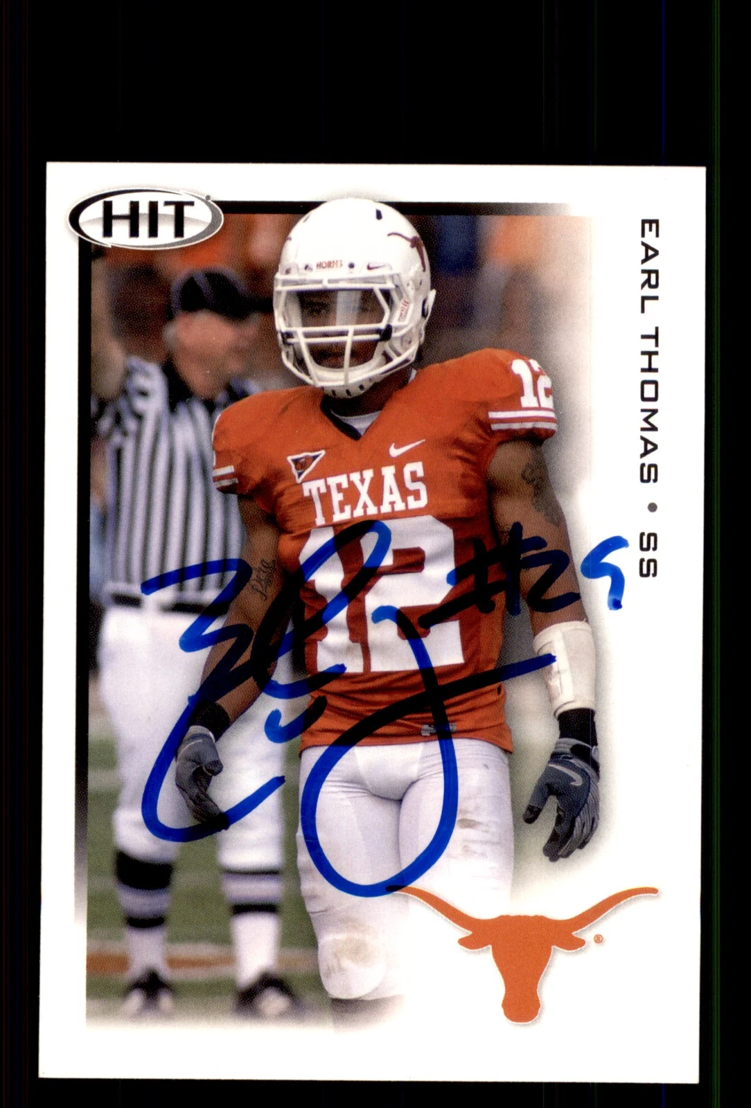 Signed Football Card Auto Earl Thomas 2010 SAGE HIT #60 Texas Longhorns