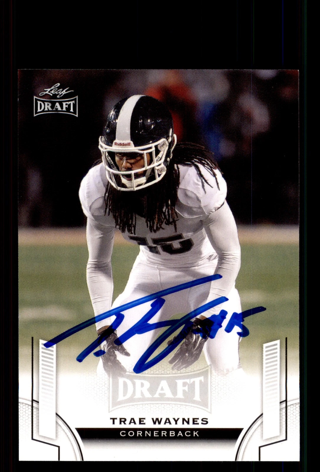 Signed Football Card Auto Trae Waynes 2015 Leaf Draft #57 Michigan State