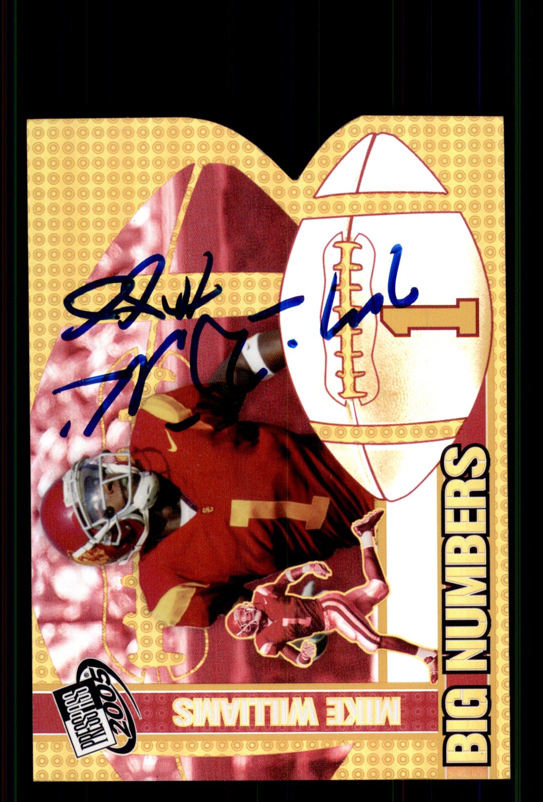 Signed Football Card Auto Mike Williams 2005 Press Pass #BN 23 USC Trojans