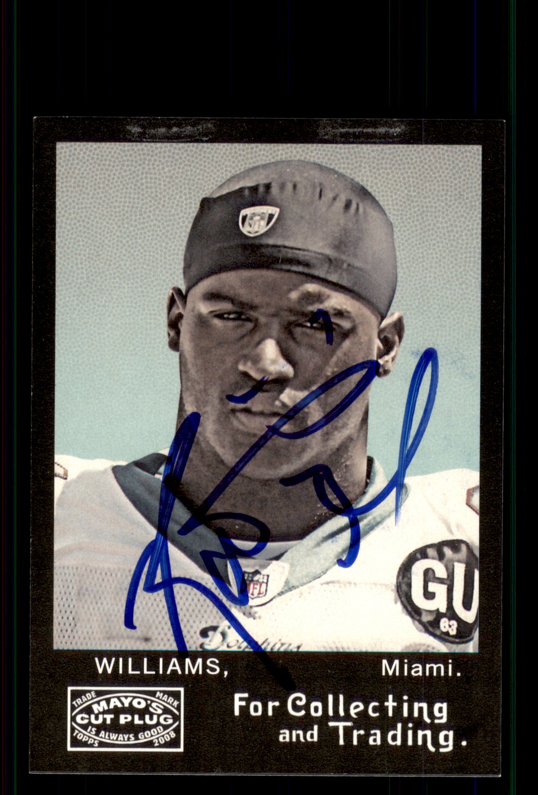 Signed Football Card Auto Ricky Williams 2008 Topps Mayo #242 Miami Dolphins