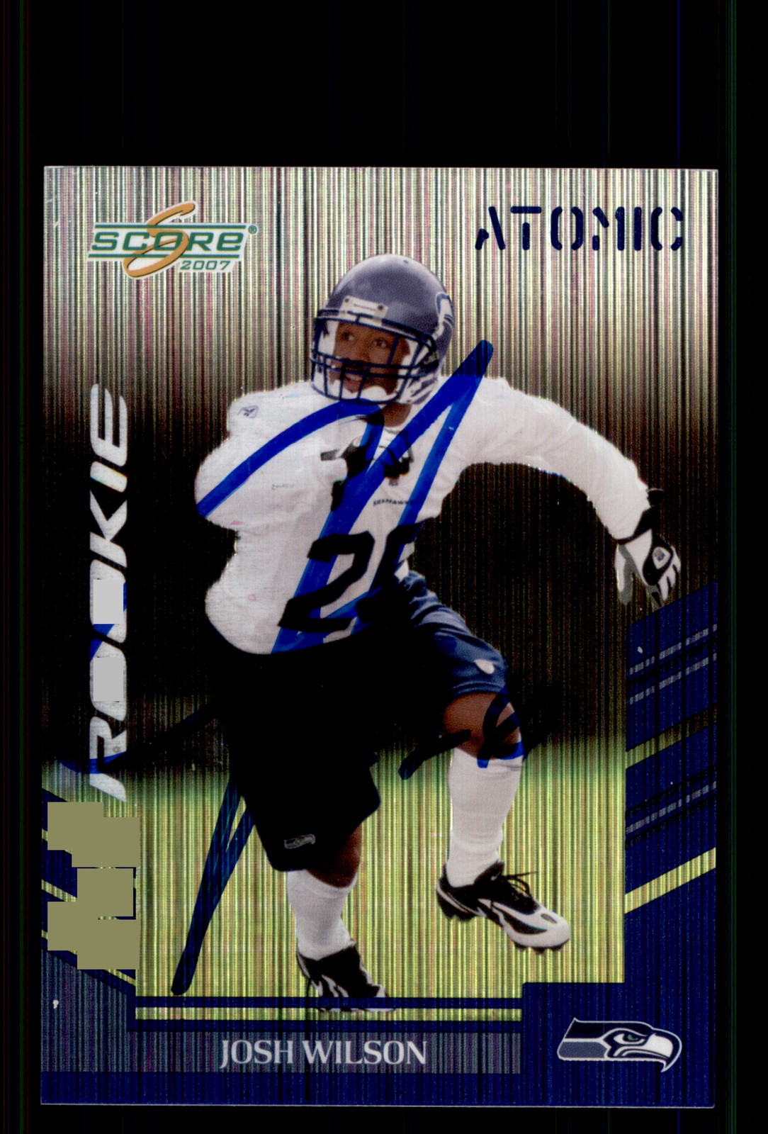 Signed Football Card Auto Josh Wilson 2007 Score #291 Seattle Seahawks