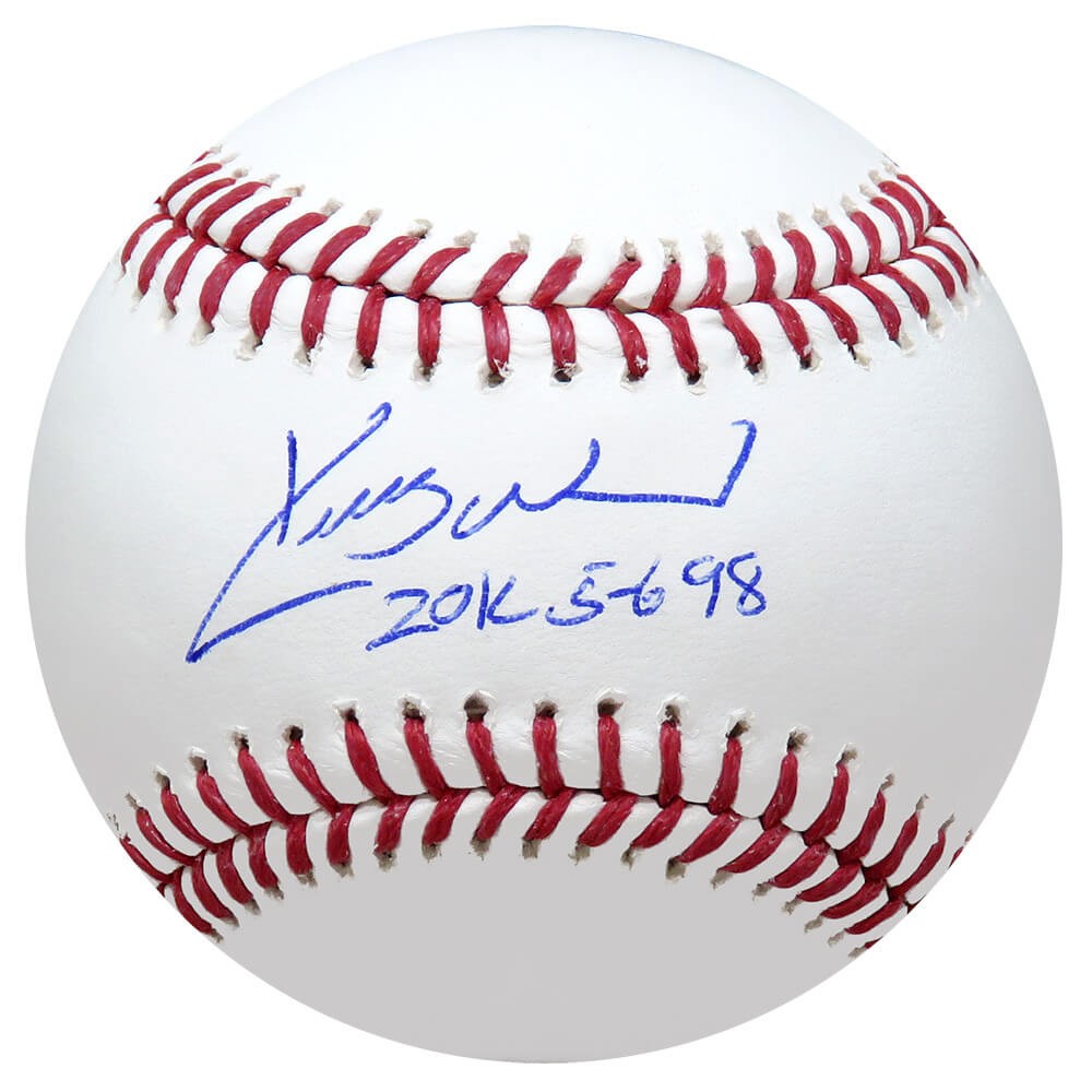 Cubs KERRY WOOD Signed Rawlings Official MLB Baseball w/20K 5-6-98 - SCHWARTZ