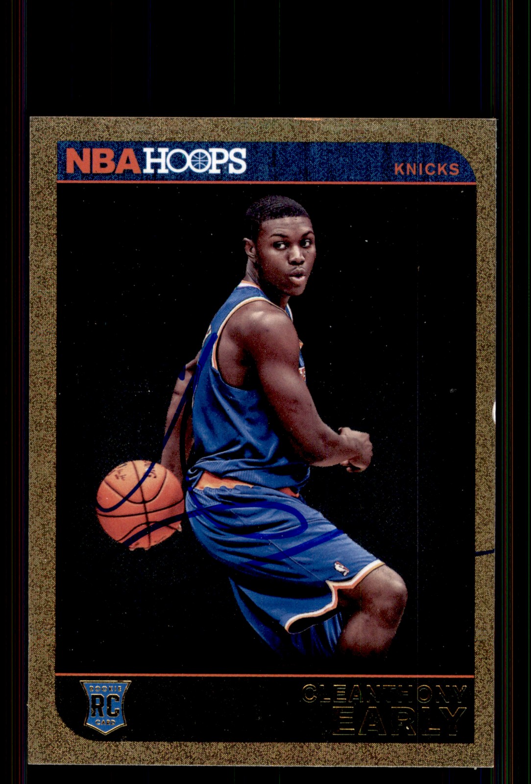 Signed Basketball Card Auto Cleanthony Early 2014-15 Hoops #288 NY Knicks Gold