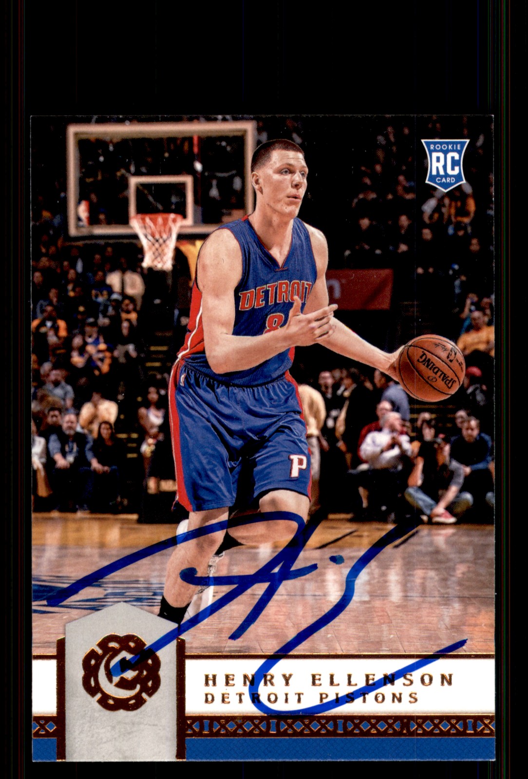 Signed Basketball Card Auto Henry Ellenson 2016-17 Panini Excalibur #51 Pistons
