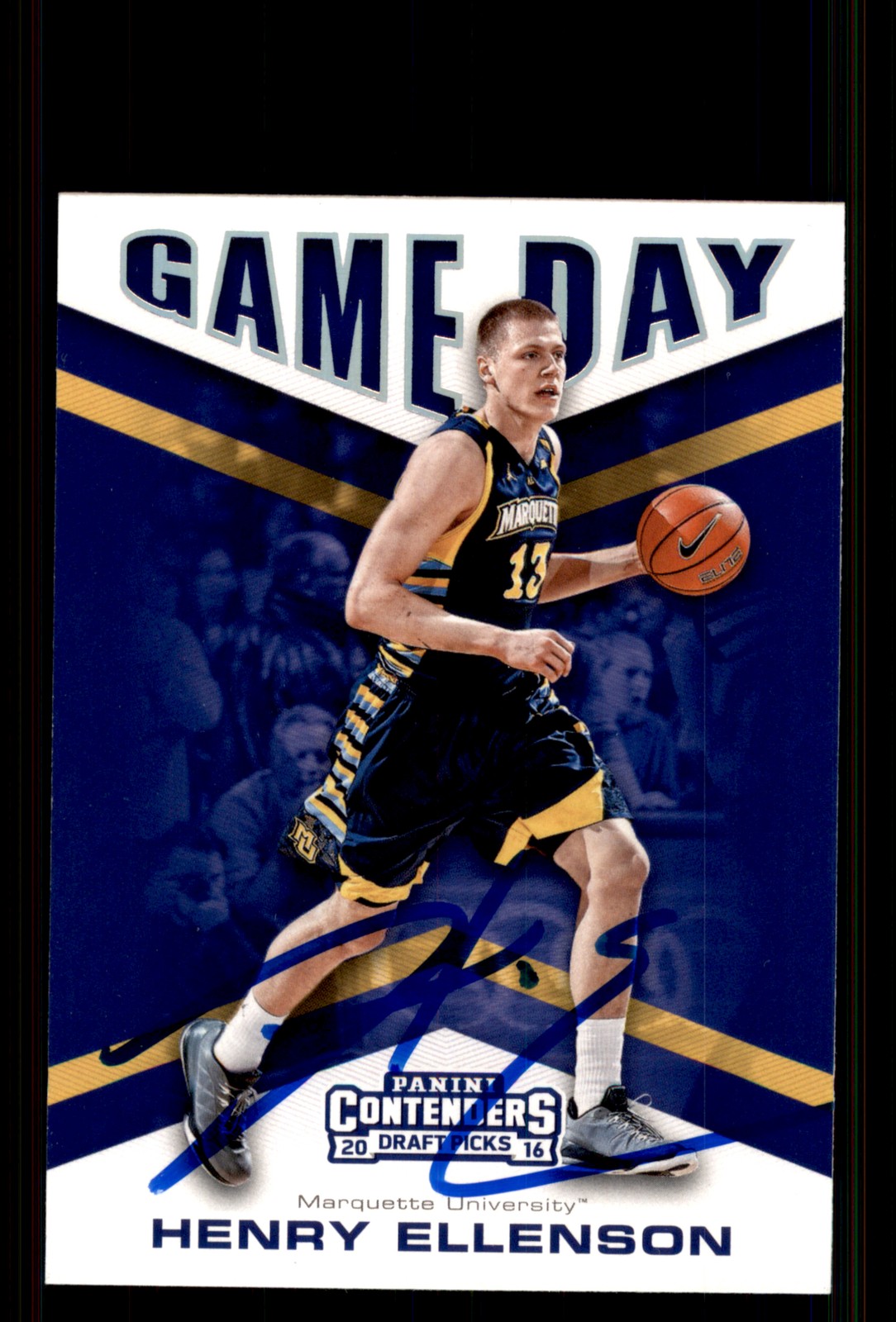 Signed Basketball Card Auto Henry Ellenson 2016 Panini Contenders Draft Picks #5