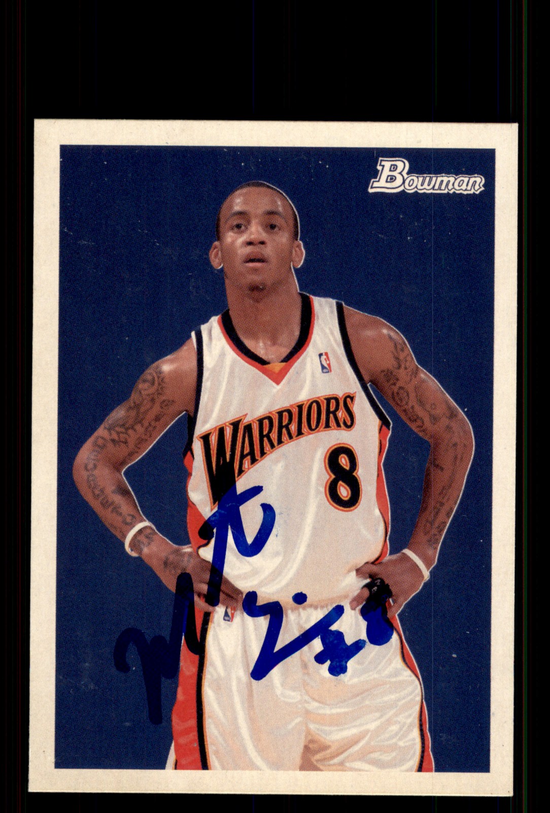Signed Basketball Card Auto Monta Ellis 2009-10 Bowman 48 #24 Warriors
